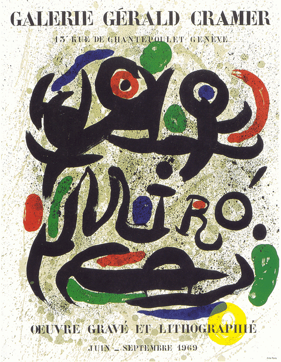 œuvre gravé et lithographié, Galerie Gérald Cramer Genéve